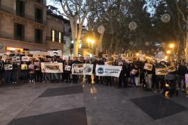 Més de 200 persones exigeixen acabar amb l'explotació dels cavalls de les galeres a Palma