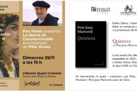 Dues presentacions de llibres a Palma aquest dimecres, 29 de novembre