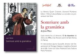Joan Melià presenta 'Somriure amb la gramàtica' a Can Alcover