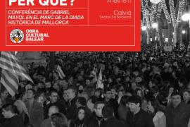 Gabriel Mayol impartirà una conferència a Calvià en el marc de la Diada de Mallorca