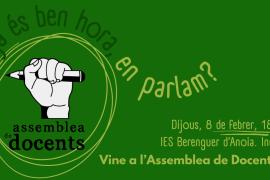 L'Assemblea de Docents convoca a tot el col·lectiu docent en defensa de la llengua