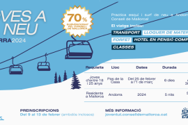 El Consell de Mallorca organitza i subvenciona un viatge a la neu per a joves