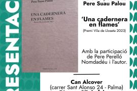 Presentació a Can Alcover del nou poemari de Pere Suau Palou, 'Una cadernera en flames'