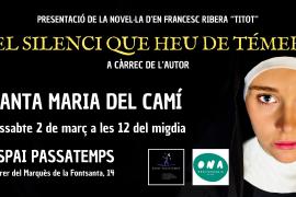 Nova gira de presentacions de la novel·la 'El silenci que heu de témer', que ja ha arribat a la segona edició