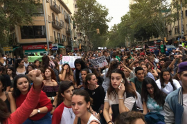 Manifestació d'estudiants contra la LOMCE a Palma.