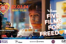 El desè aniversari de 'Five Films for Freedom' se celebrarà el 22 de març al Centre Flassaders