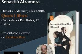 Sebastià Alzamora presenta 'El Federal' a Quars Llibres, Palma, aquest dimarts