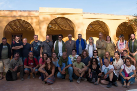 La delegació amb el President de la RADS Brahim Gali	.