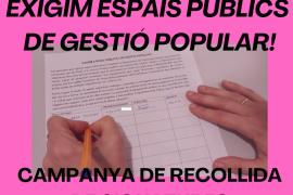 Recollida de signatures a Son Sardina per exigir espais públics de gestió popular a l'Ajuntament