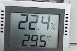 El termòmetre marcava 29,5 graus avui a les 9 del matí.