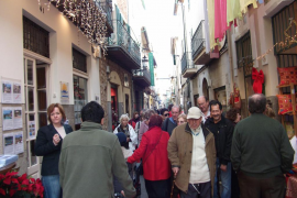 Imatge del carrer de la Lluna dissabte.