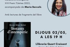 Montse Milan Moliné presenta 'Instants d'intempèrie' a la llibreria Quart Creixent