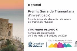El Consell de Mallorca convoca los II Premios Serra de Tramuntana de Investigación