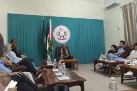 Imatge de la reunió mantinguda per la delegació balear amb Brahim Gali.