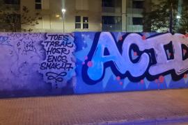 Detinguts tres madrilenys per haver fet pintades vandàliques a Palma