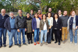 Els dirigents de MÉS per Mallorca a l’entrada de l’assemblea.