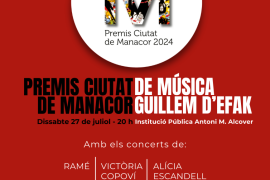 Ramé, Alícia Escandell i Victòria Copoví, finalistes dels Premis Ciutat de Manacor de Música Guillem d'Efak