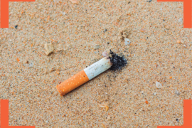 Les burilles de tabac, el residu més abundant a les platges de les Balears