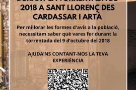 Enquestes als veïnats de Sant Llorenç per a analitzar el seu comportament durant un episodi d’inundació