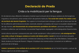 Vint-i-set personalitats d'arreu dels Països Catalans signen la Declaració de Prada per la defensa del català
