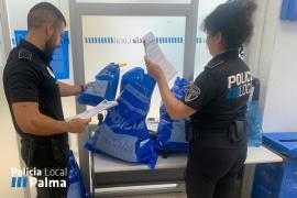Imatge del material requisat per la Policia Local de Palma.