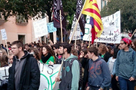 Gairebé un 50 % dels alumnes segueixen la vaga contra la LOMCE convocada pel SEPC