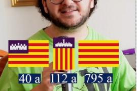 [VÍDEO] Explicació de la història de les banderes: l'oficial de les Balears té 40 anys, l'oficial de Mallorca, 112 anys. La senyera sense castell, 800 anys