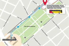 Canvi provisional d'ubicació de l'estació d'autobusos TIB.