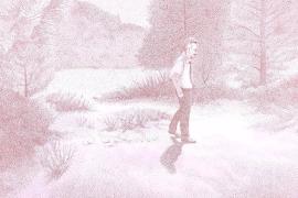 Gonzalo Elvira, Atalaya de Sant Josep [Talaia de Sant Josep], 2024. Oli damunt tela, 150 x 200 cm. Cortesia de l’artista. © de l’obra, Gonzalo Elvira, 2024. Fotografía: Dani Rovira