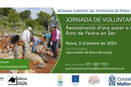El Consell de Mallorca organitza la Setmana Europea del Patrimoni Pedra en Sec amb tres activitats