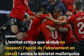 Plataforma per la Llengua denuncia la manca d’ús del català en els abonaments del RCD Mallorca