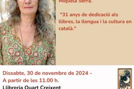 Recital poètic i vermut per a celebrar la jubilació de Miquela Serra, històrica llibretera de Quart Creixent