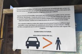 Imatge del cartell aparegut devora de les Fonts Ufanes.