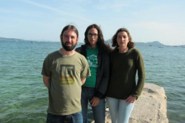 Pere Josep Coll, Marina Llobera i Antònia Cerdà, membres d'Alternativa per Pollença.