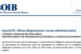 Denuncien que l’Ajuntament de Sineu ha perdut dues subvencions del Consell de Mallorca per «no estar al corrent amb l’administració tributària»