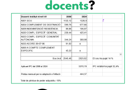 Alternativa Docent denuncia la manca de professorat i la pèrdua del 20% del poder adquisitiu dels docents
