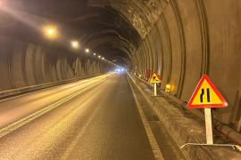 El túnel tanca avui vespre i dia 19 per obres a la rotura de la canonada de sa Costera