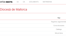 Llancen la plataforma digital de l’Arxiu Diocesà de Mallorca
