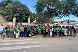 Imatge de la concentració d'aquest horabaixa a Algaida.