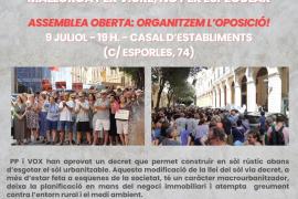 El pacte PP-Vox preveu que Establiments multipliqui per quatre els seus habitants: assemblea per aturar-ho