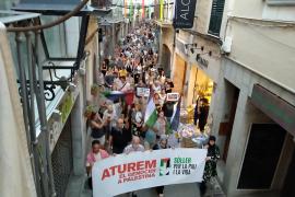 Imatges de la comitiva al carrer de sa Lluna.
