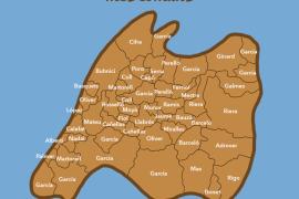Un mapa mostra els llinatges més freqüents a cada municipi de Mallorca