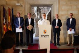 La presidenta Prohens durant la compareixença de fa quinze dies al Consolat de Mar.