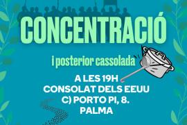 Concentració i cassolada a Palma contra el genocidi a Palestina