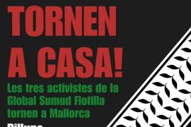 Convoquen una rebuda a les tres mallorquines de la Flotilla aquest dilluns