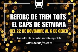 Posen en marxa un reforç especial de trens durant els caps de setmana