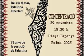Concentració a Palma per l'embargament d'armes i trencament total de relacions amb Israel