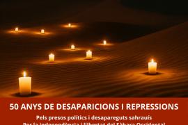 Concentració de suport al poble sahrauí i encesa d'espelmes pels presos polítics i desapareguts