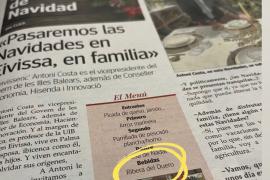 Titllen de «vergonya» que el vicepresident recomani vi forà: «Ha de posar en valor la gran tasca dels nostres productors i aparcar el cunyadisme gastronòmic»