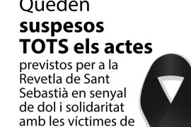 L’Ajuntament de Palma suspèn tots els actes de les festes de Sant Sebastià en senyal de dol per l’accident de Còrdova
